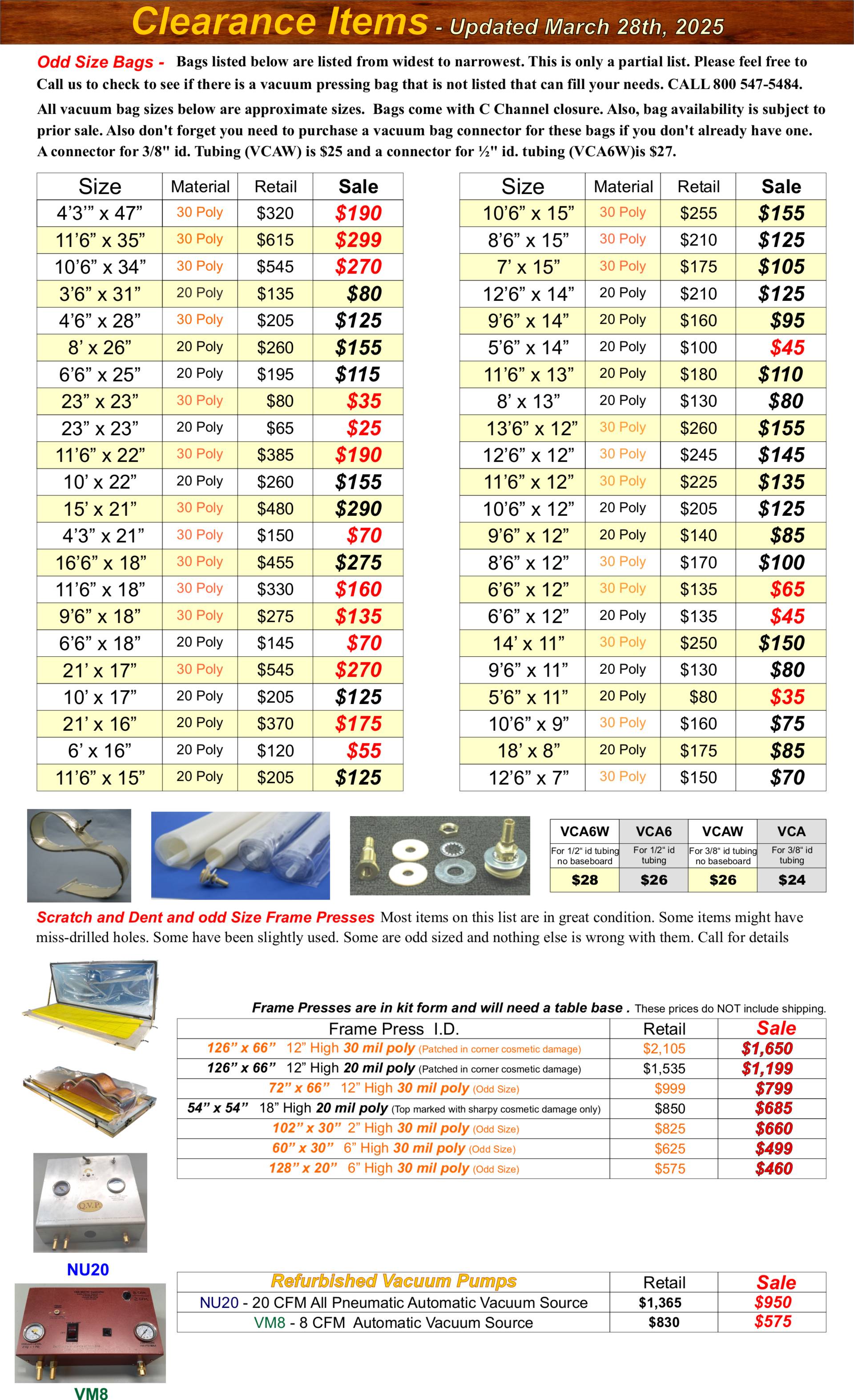 clearance items